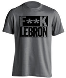 fuck lebron james san antonio spurs grey shirt censored