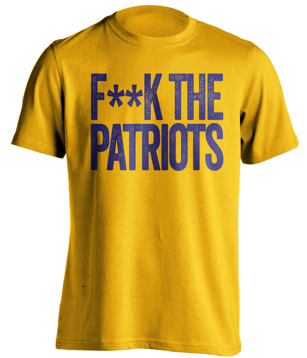 F**K THE PATRIOTS Baltimore Ravens gold Shirt