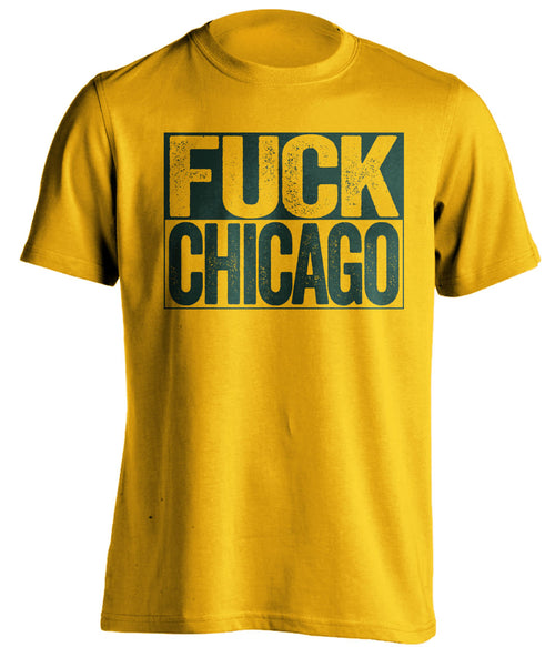 fuck chicago bears green bay packers gold shirt uncensored