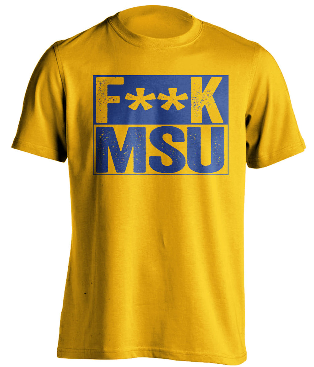 fuck msu pitt pittsburgh panthers gold shirt censored