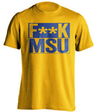 fuck msu pitt pittsburgh panthers gold shirt censored