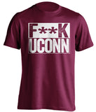 fuck uconn umass minutemen maroon shirt censored