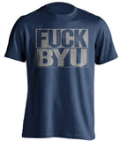fuck byu uncensored navy shirt for usu aggies fans