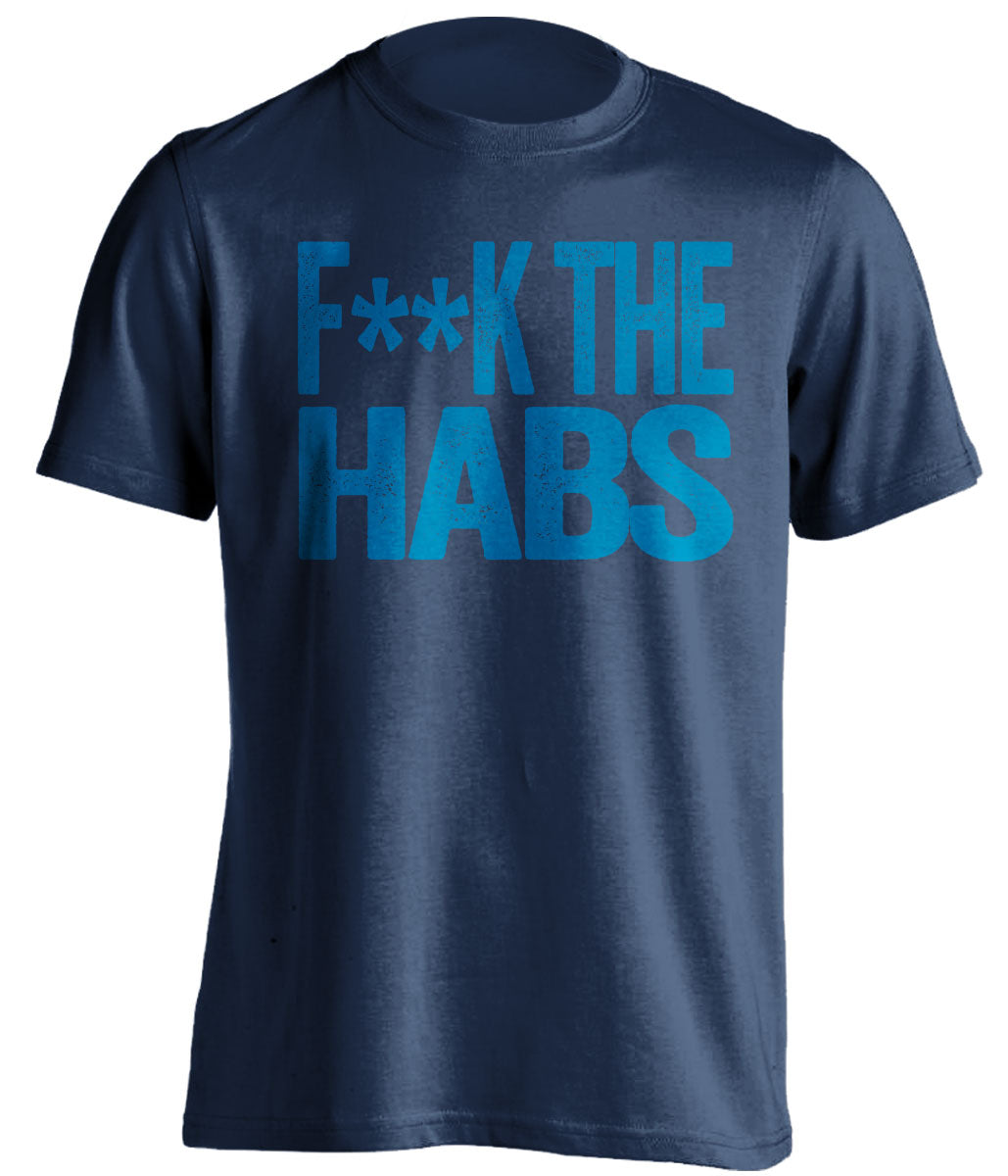 fuck the habs jets navy shirt censored