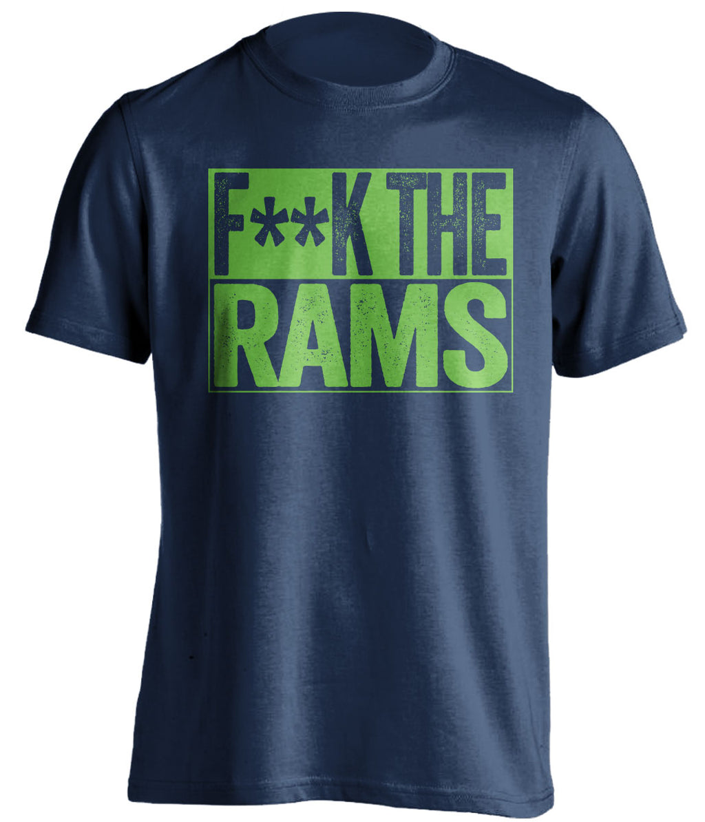 fuck the rams censored navy shirt seattle seahawks fan