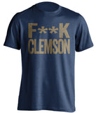 fuck clemson notre dame fan navy shirt censored