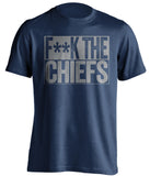 fuck the chiefs dallas cowboys censored fan navy tshirt