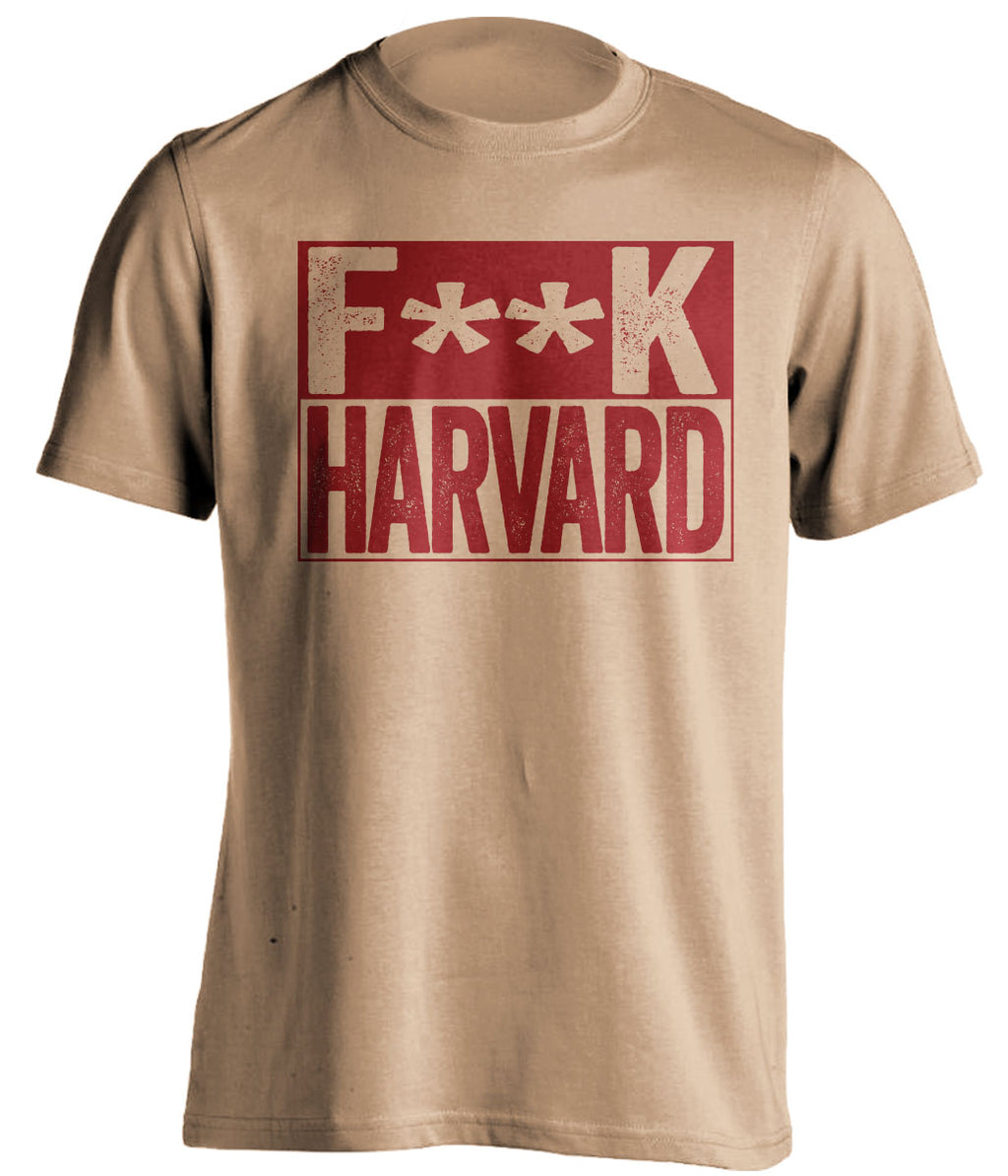 fuck harvard boston college eagles gold shirt censored