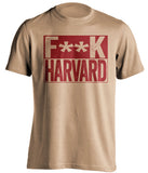 fuck harvard boston college eagles gold shirt censored