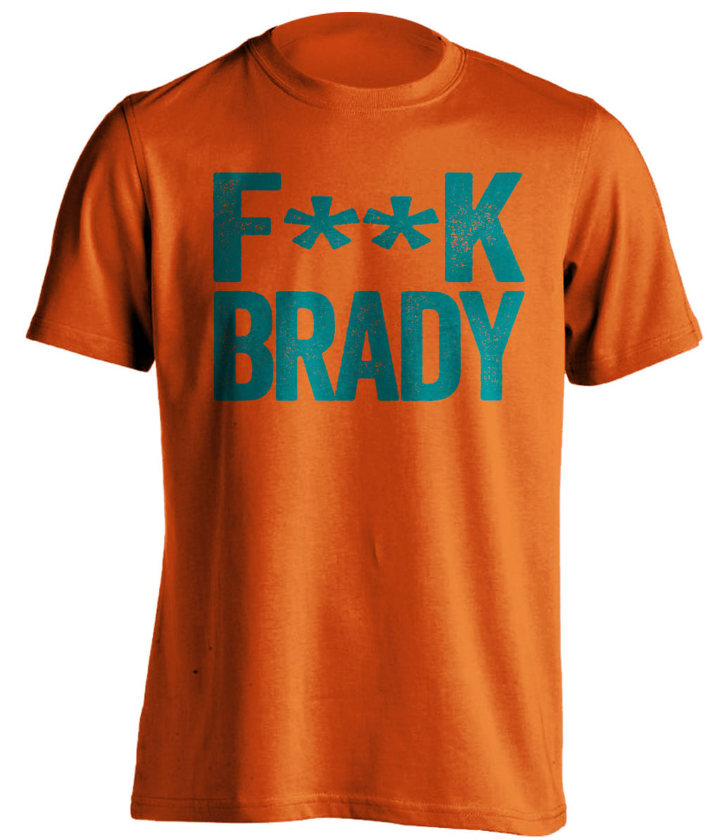 orange and teal fuck brady shirt censored