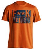 fuck west virginia cavaliers cavs orange shirt censored