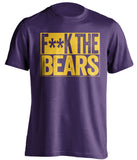 fuck the bears censored purple shirt vikings fan