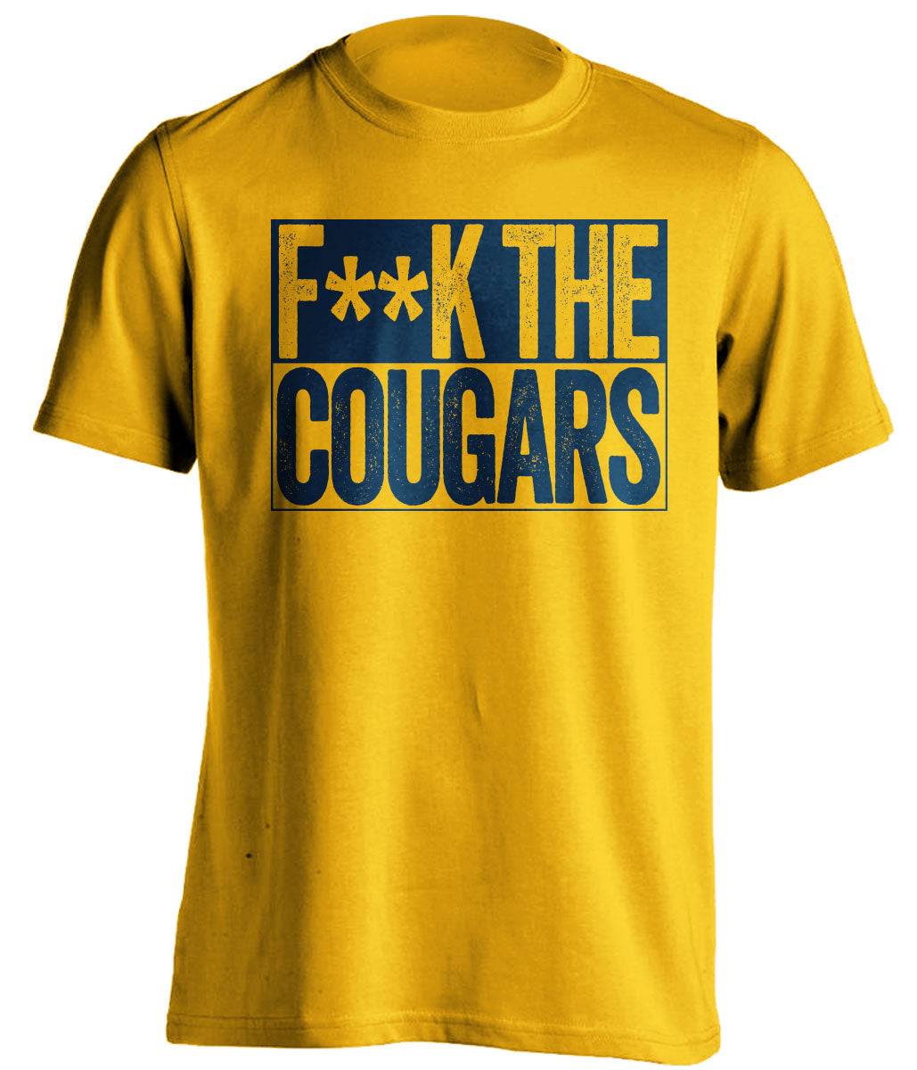 fuck the cougars cal fan gold shirt censored
