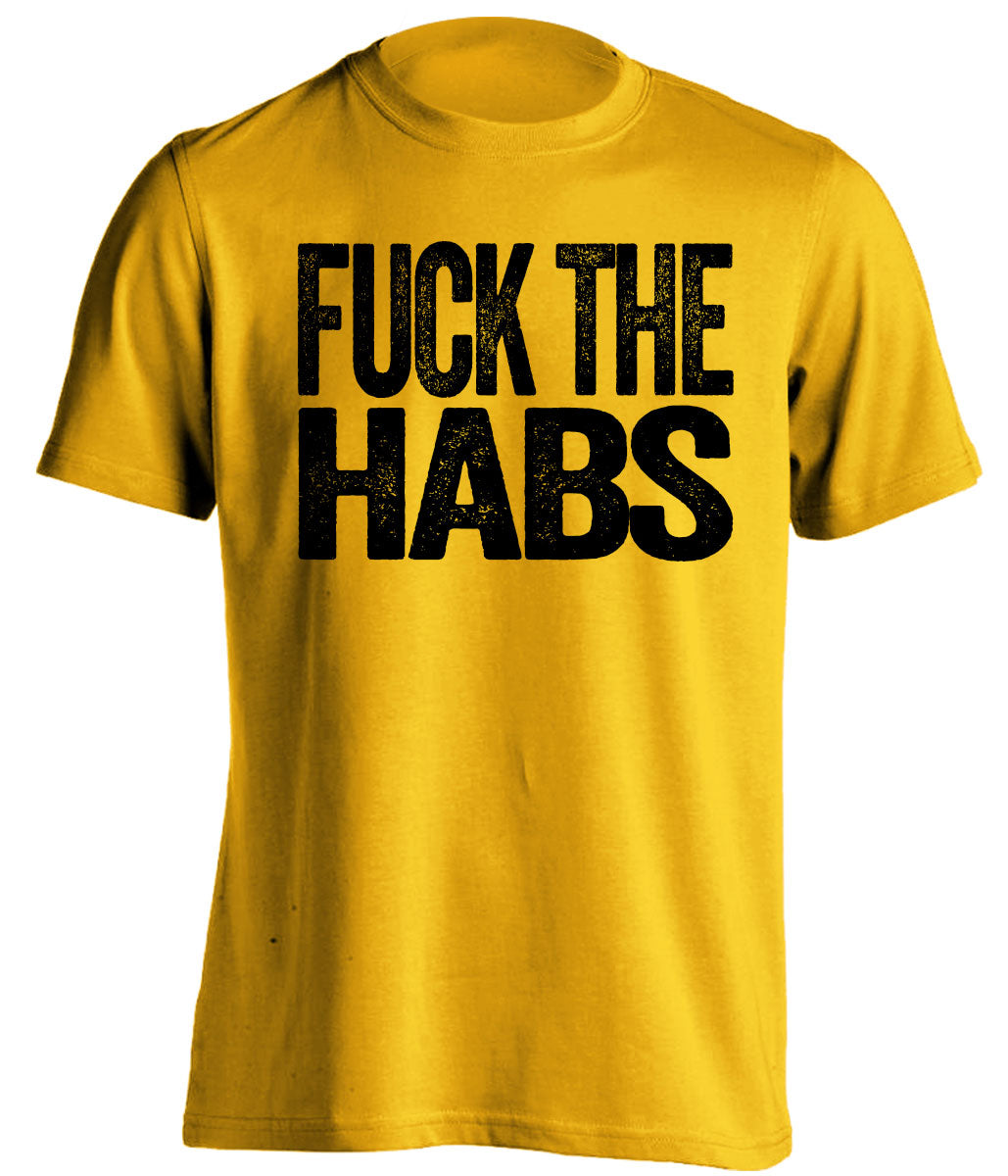 fuck the habs bruins fan gold shirt