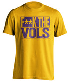 fuck the vols gold and purple shirt TTU fans censored