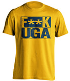 fuck uga gold and navy tshirt censored