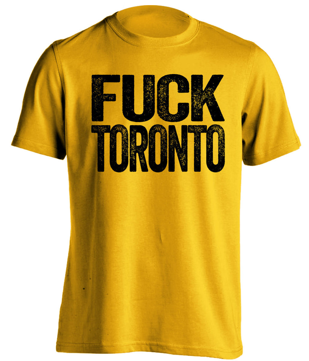 fuck toronto leafs boston bruins gold tshirt uncensored