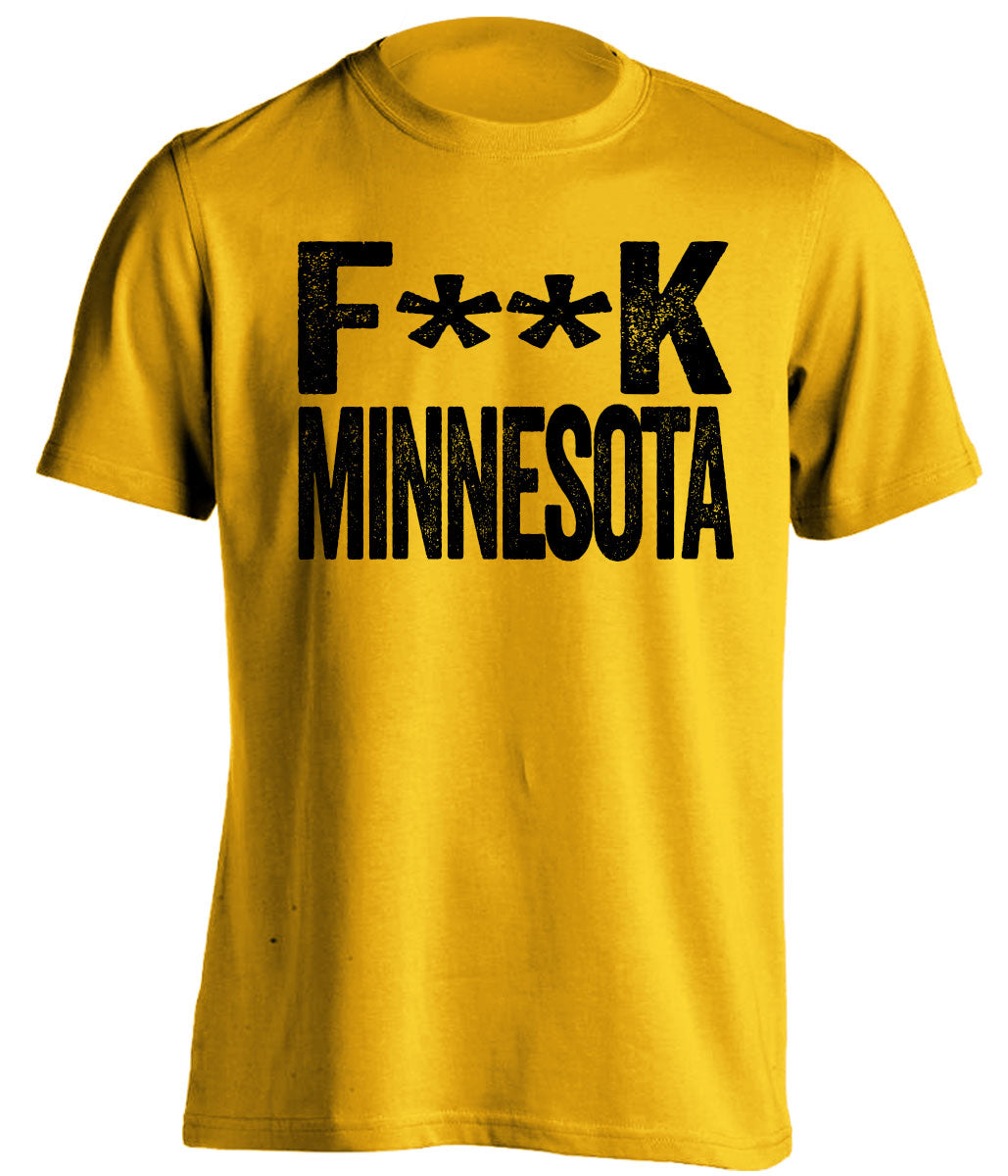 fuck minnesota iowa hawkeyes gold tshirt censored