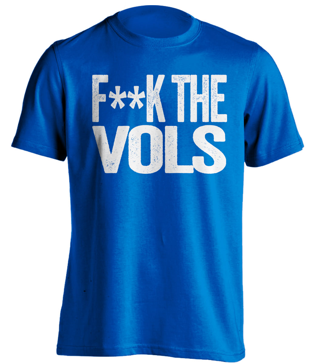 fuck the vols blue and white censored shirt kentucky fans