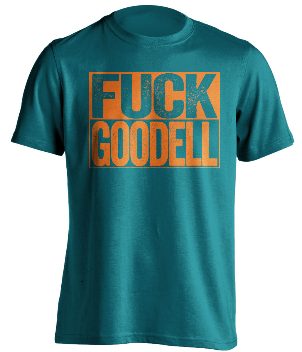 fuck roger goodell uncensored teal shirt miami dolphins fan