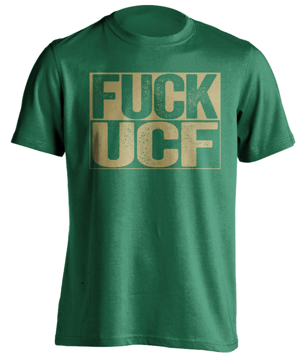 fuck ucf uncensored green shirt for usf bulls fans