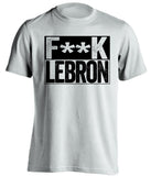 fuck lebron james san antonio spurs white shirt censored