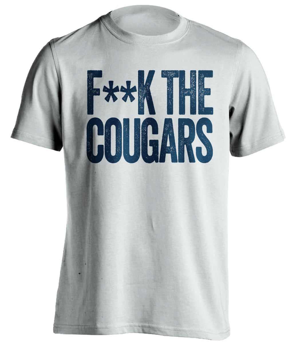 fuck the cougars golden bears fan white shirt censored