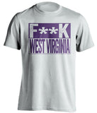 fuck west virginia tcu horned frogs white shirt censored