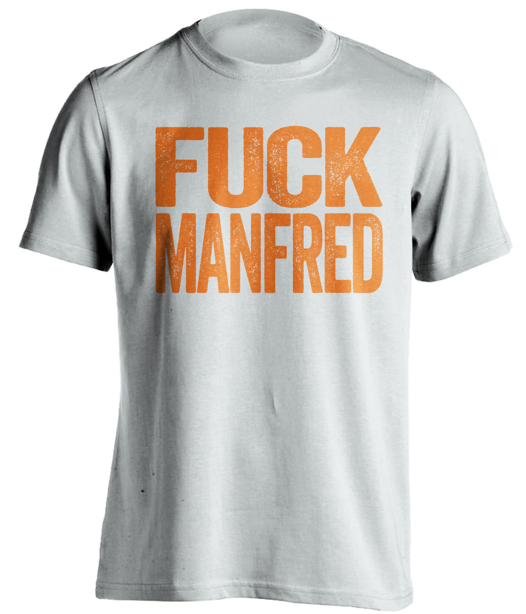 fuck manfred lockout san francisco giants white tshirt uncensored