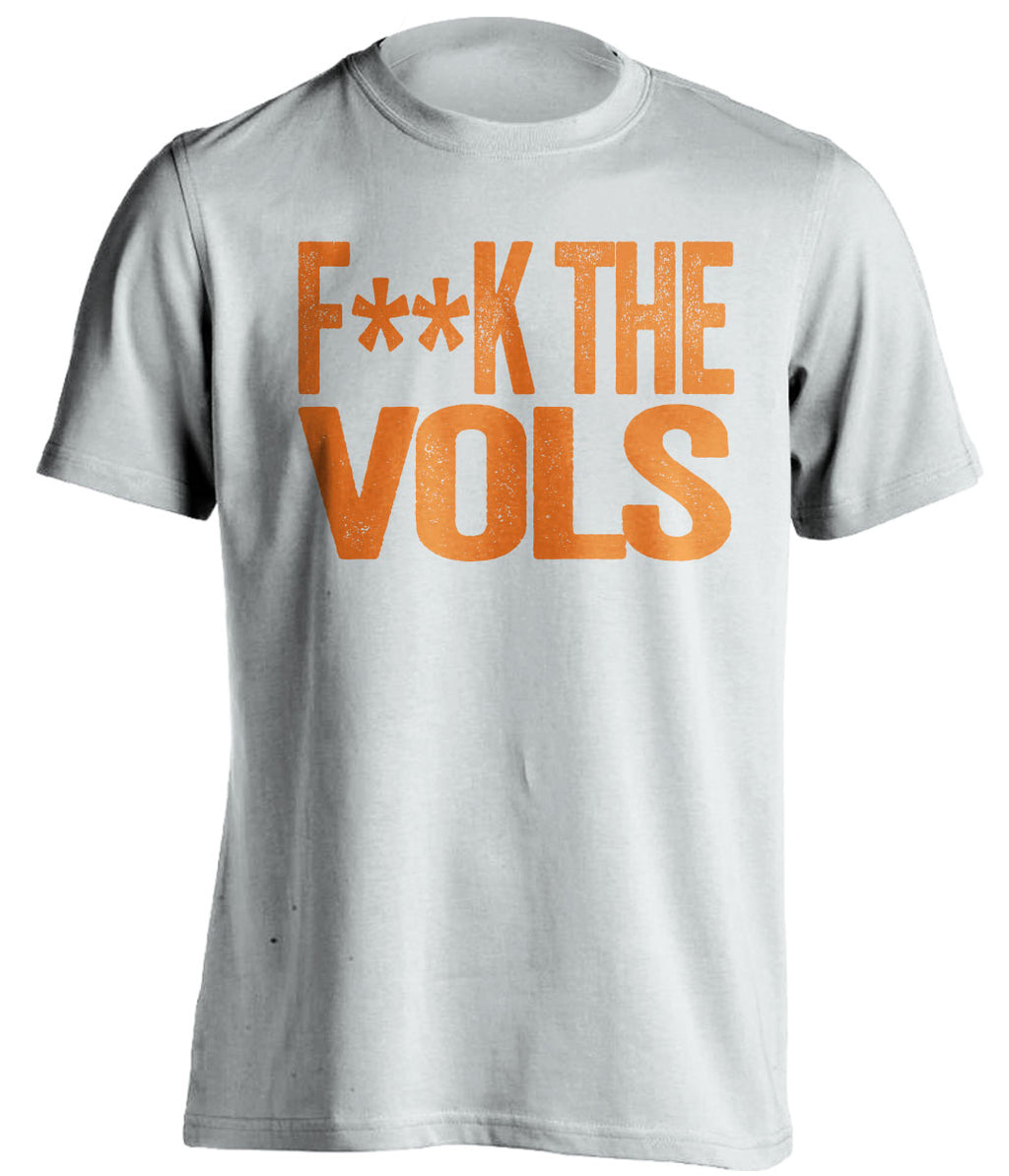 fuck the vols auburn tigers white and orange shirt censored