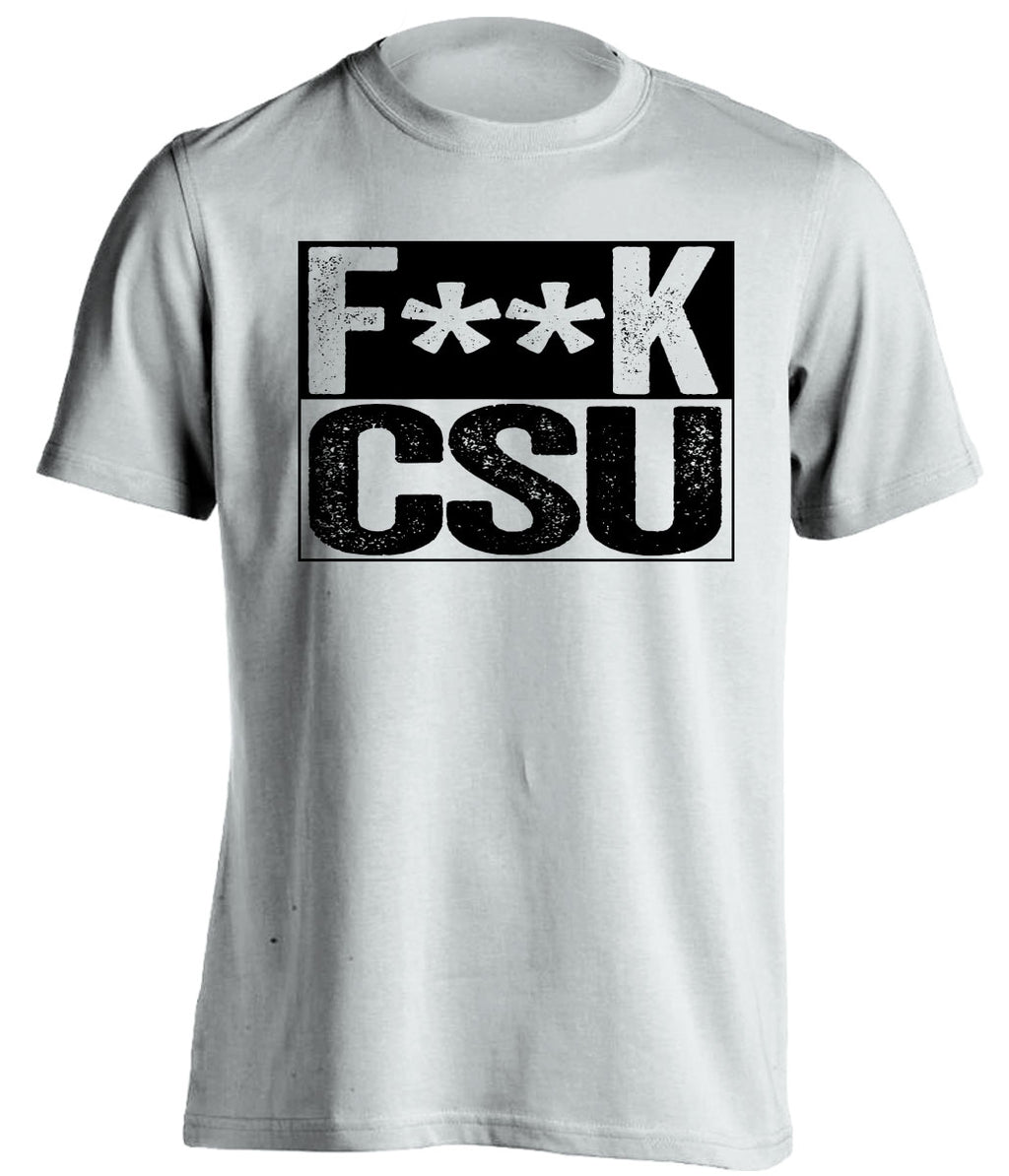 fuck csu censored white shirt CU buffs fan