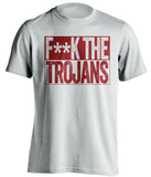 fuck the trojans usc stanford cardinals white shirt censored