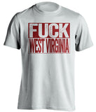 fuck west virginia wvu virginia tech vtu hokies white shirt uncensored