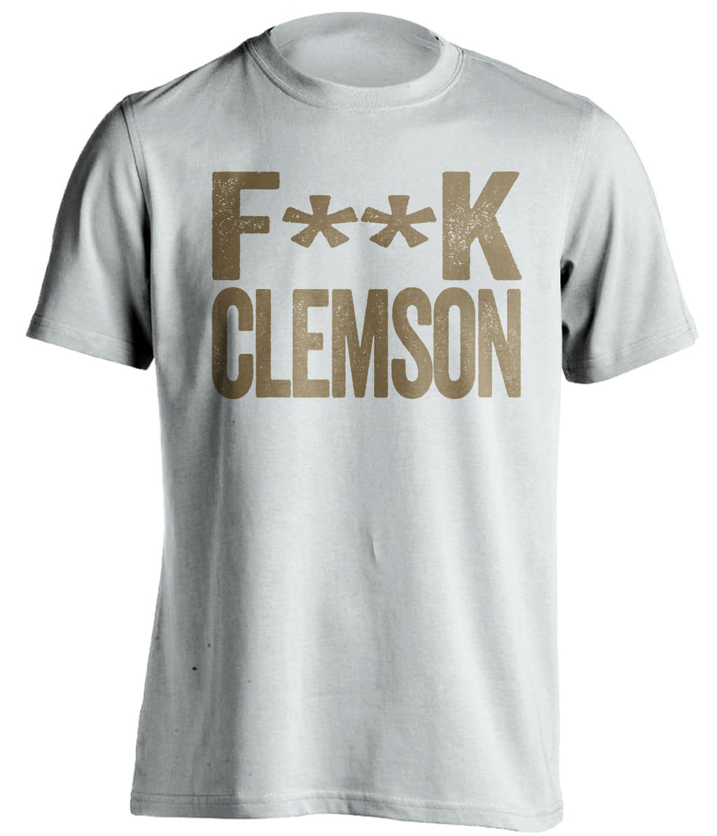 fuck clemson notre dame fan white shirt censored