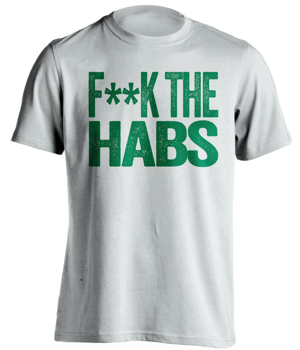 fuck the habs canucks fan white shirt censored