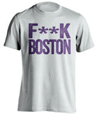 Fuck Boston - Boston Haters Shirt - Purple and Gold - Text Design - Beef Shirts
