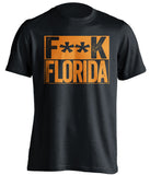 fuck florida gators tennessee black shirt censored