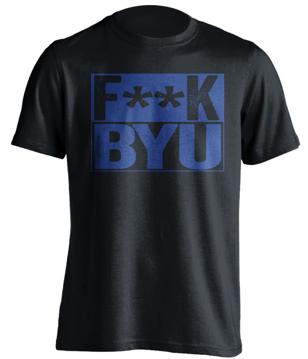 fuck byu boise state broncos black shirt censored