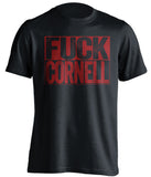 fuck cornell uncensored black shirt harvard crimson fans