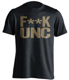 fuck unc wake forest fan black shirt censored