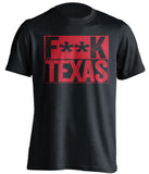 fuck texas longhorns nebraska cornhuskers black shirt censored