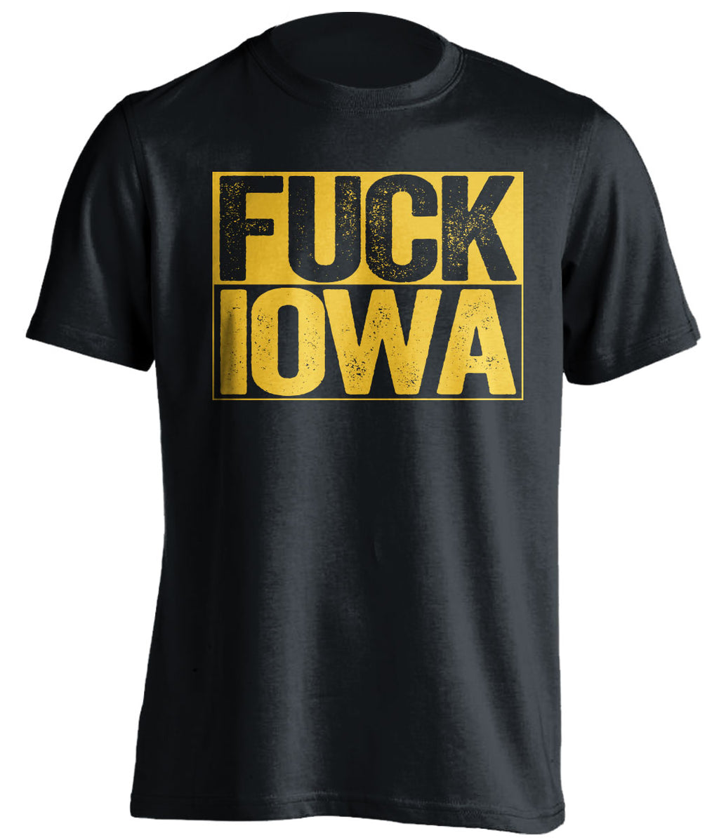 fuck iowa uncensored black shirt for minnesota fans
