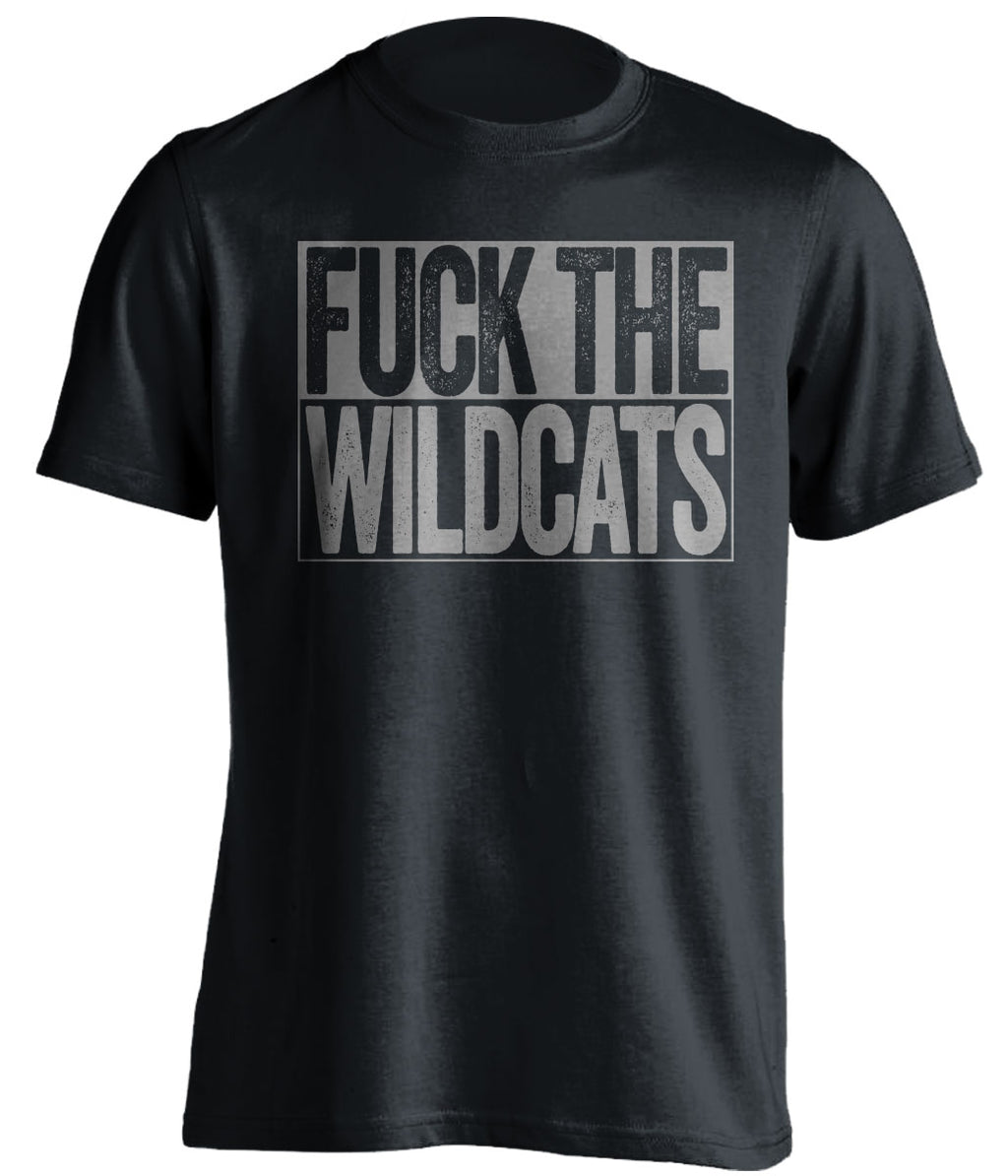 FUCK THE WILDCATS - Wildcats Haters Shirt - Navy and Grey Version - Box Design - Beef Shirts