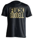 fuck goodell black and old gold tshirt uncensored