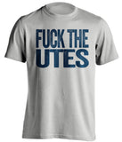 fuck the utes uncensored grey tshirt for aggies fans