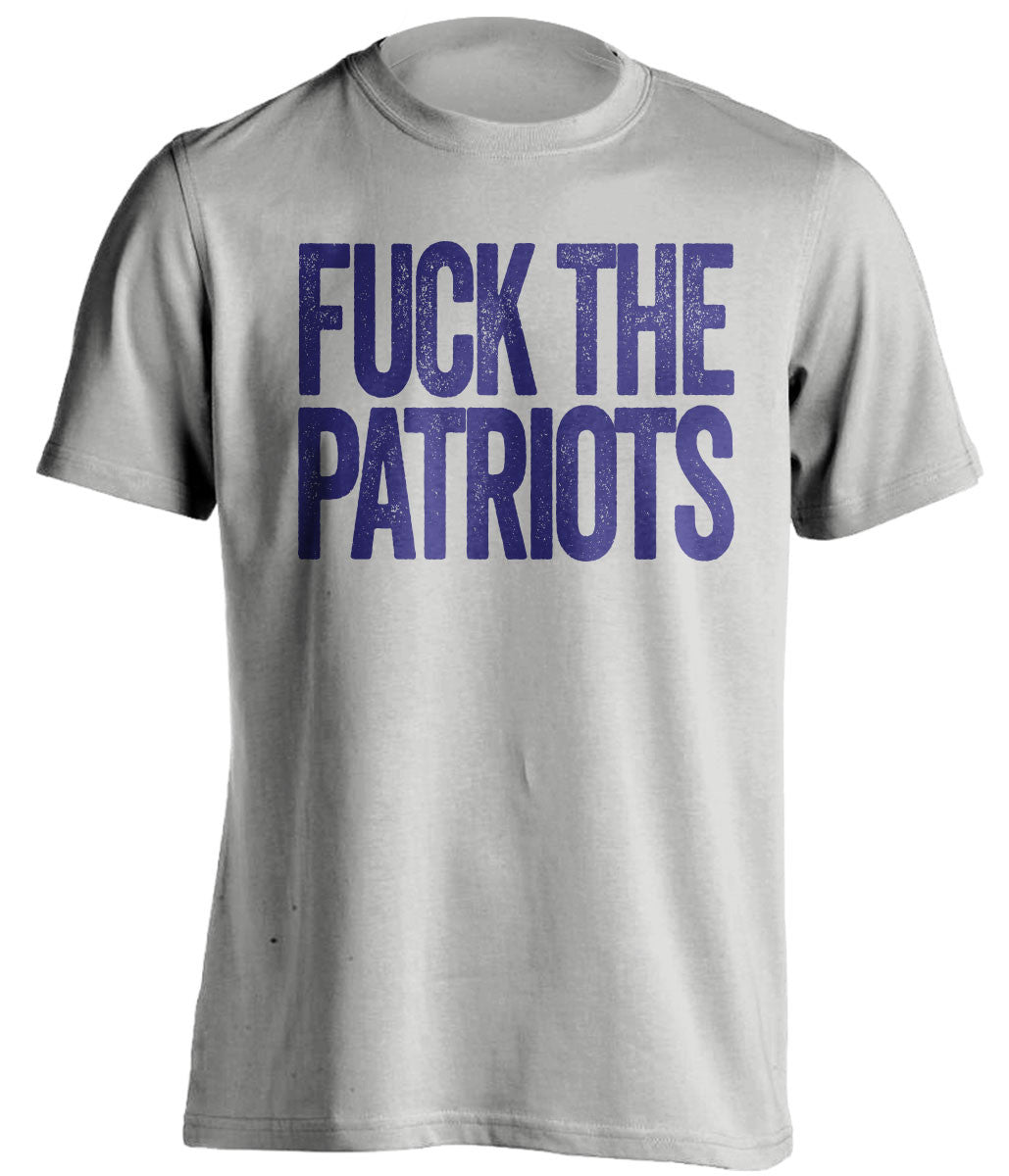 FUCK THE PATRIOTS Baltimore Ravens grey Shirt