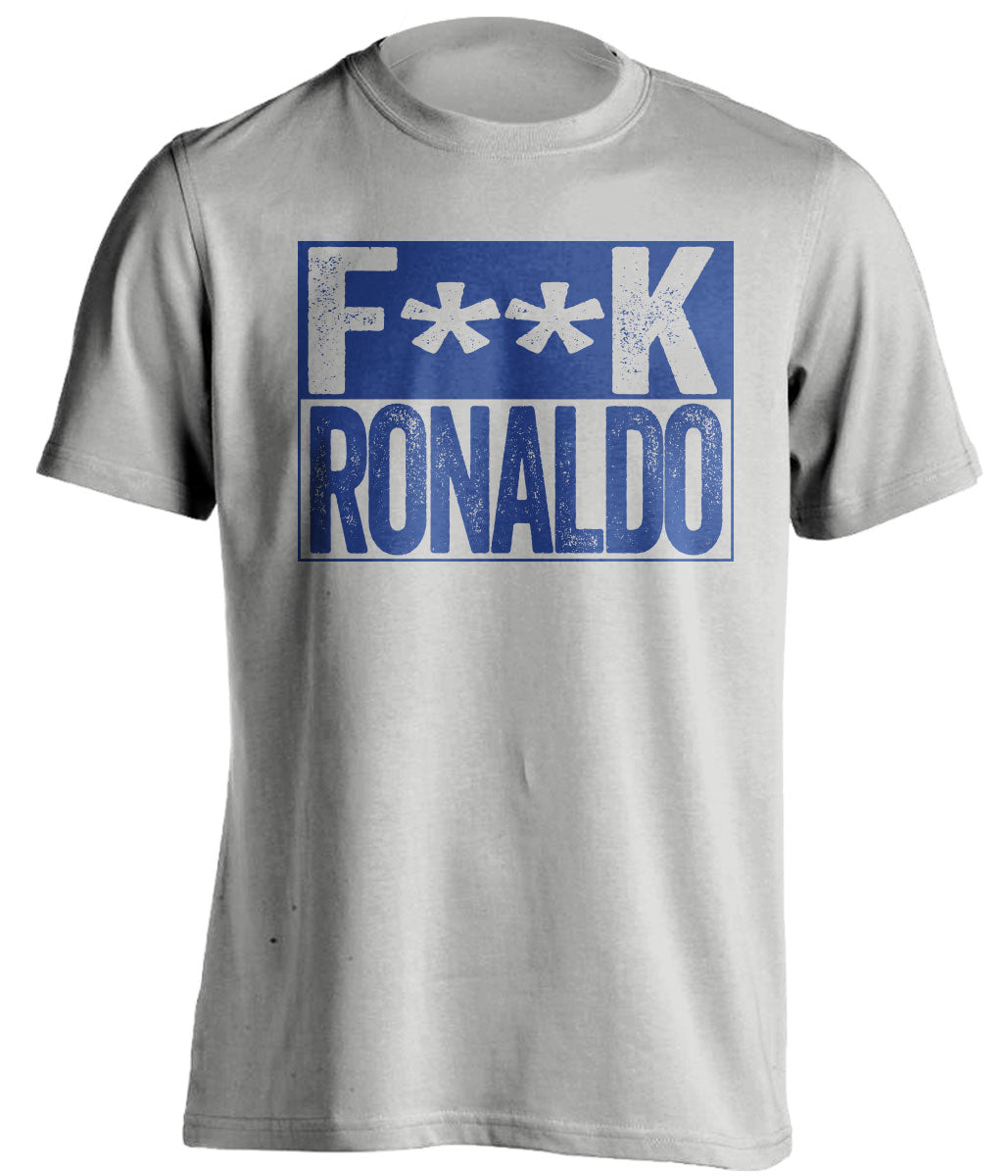 fuck ronaldo censored grey shirt LUFC leeds united fan
