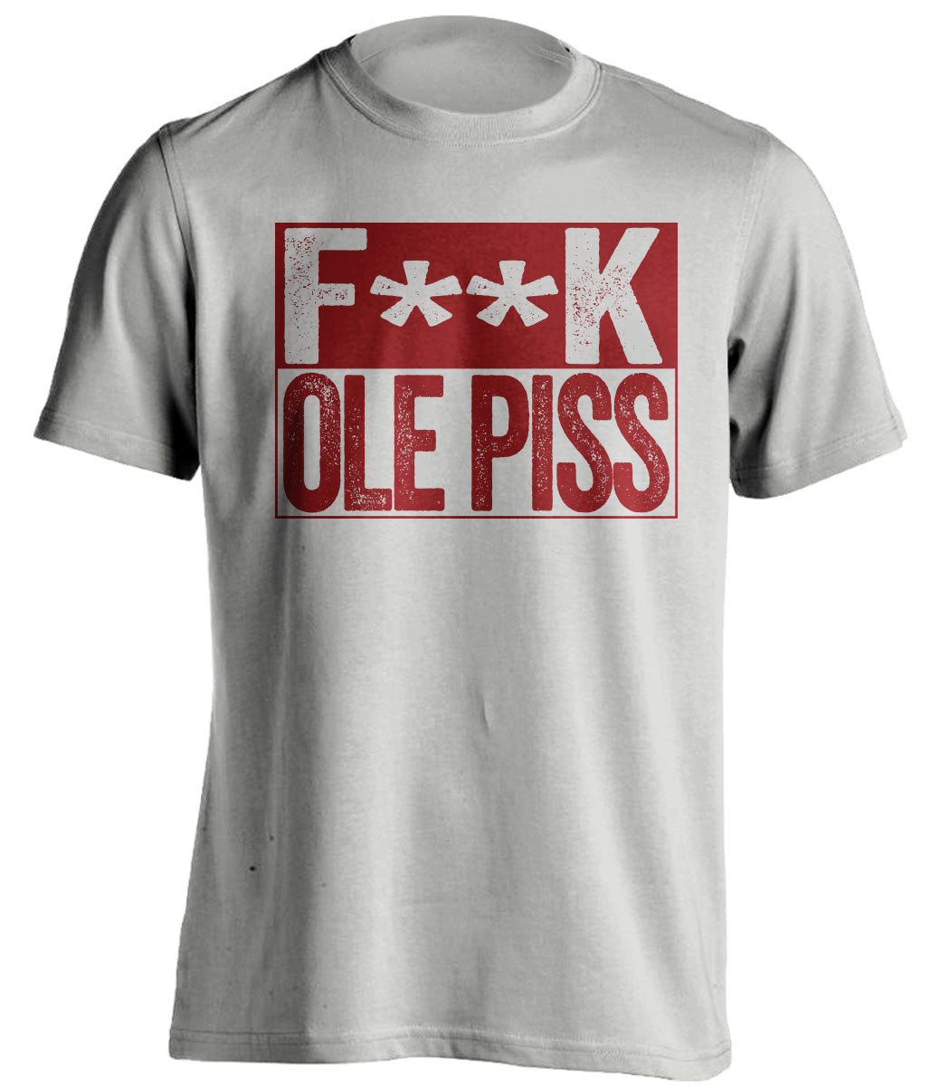 fuck ole piss miss mississippi state bulldogs grey shirt censored