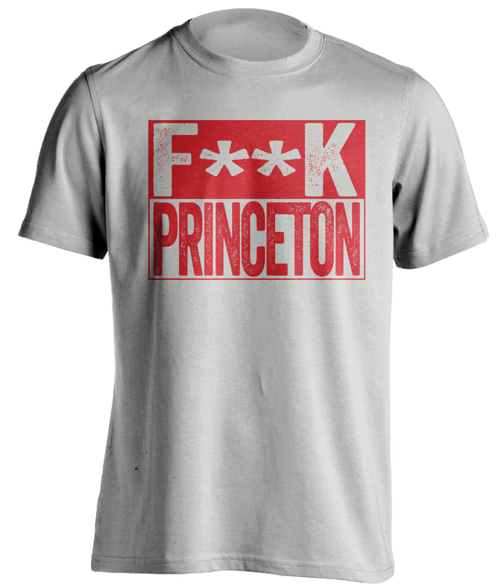 fuck princeton censored grey shirt for rutgers fans