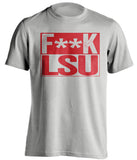 fuck lsu censored grey shirt for ragin cajun fans